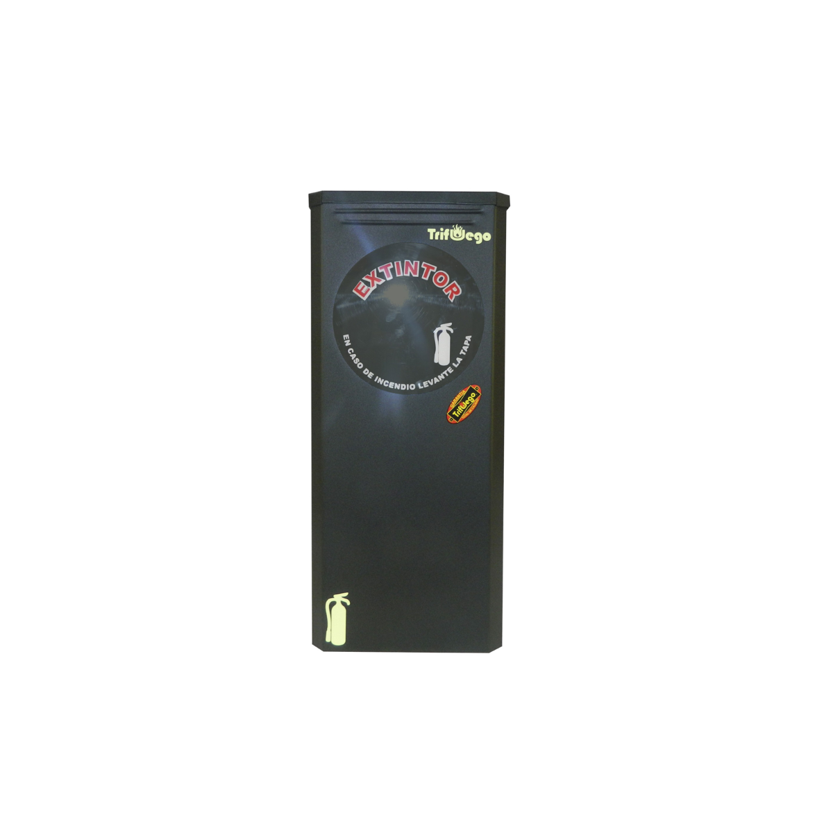 Porta Extintores Cuadrado Negro Trifuego