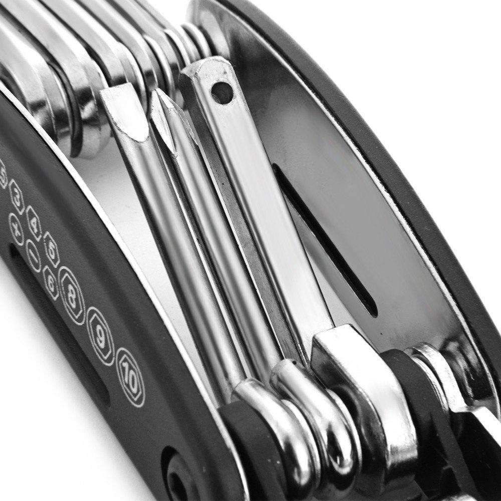 Multi Herramienta de Bolsillo 15 en 1 Para Reparación de Bicicletas Red Lemon