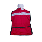 CHALECO TIPO BRIGADISTA CON REFLEJANTE HERMEX-Rojo