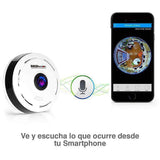 Cámara de Seguridad WiFi HD 360°, Visión Nocturna, Compatible con IOS Y Android Red Lemon