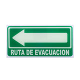 Señalamiento Ruta De Evacuación Izquierdo Acrílico Fotoluminiscente (15 X 30)