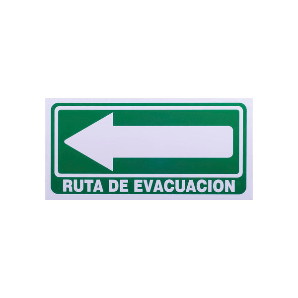 Señalamiento Ruta de Evacuación Estireno Izquierdo (15 x 30)