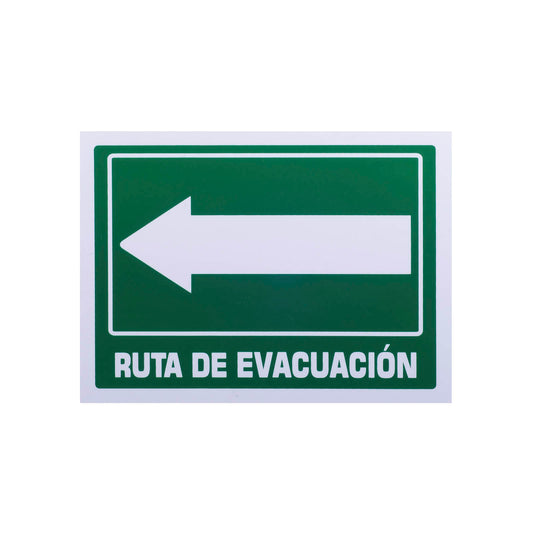 Señalamiento Ruta de Evacuación de Estireno Izquierdo (15x20)