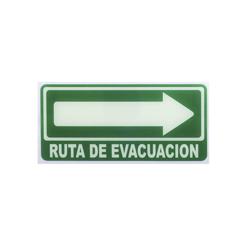 Señalamiento de Acrílico Ruta de Evacuación Derecha (15 x 30)