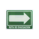 Señalamiento de Acrílico Ruta de Evacuación Derecha (15 x 20)