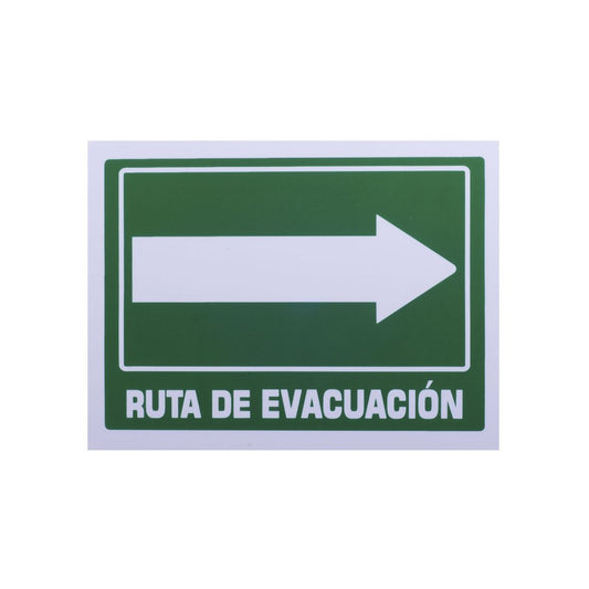 Señalamiento de Estireno Ruta de Evacuación Derecha (15 x 20)