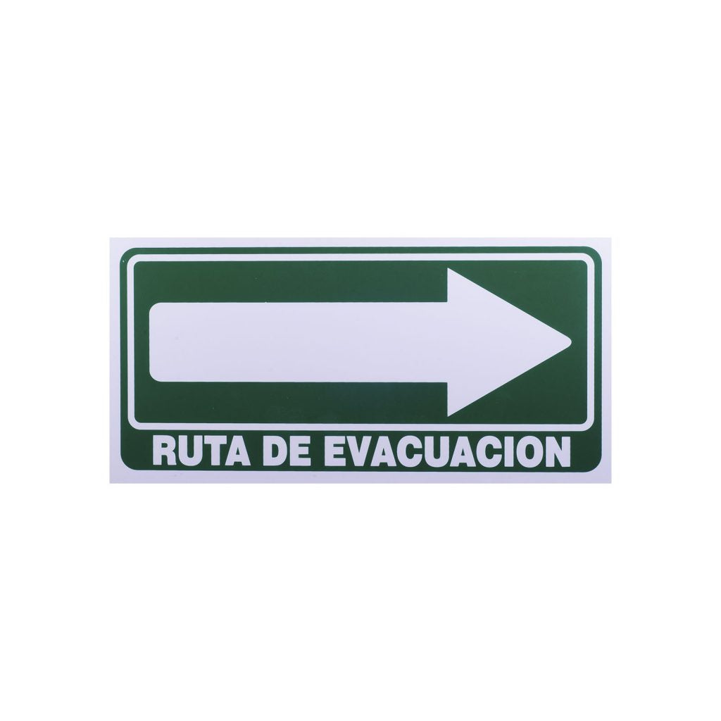 Señalamiento de Estireno Ruta de Evacuación Derecha (20 x 40)