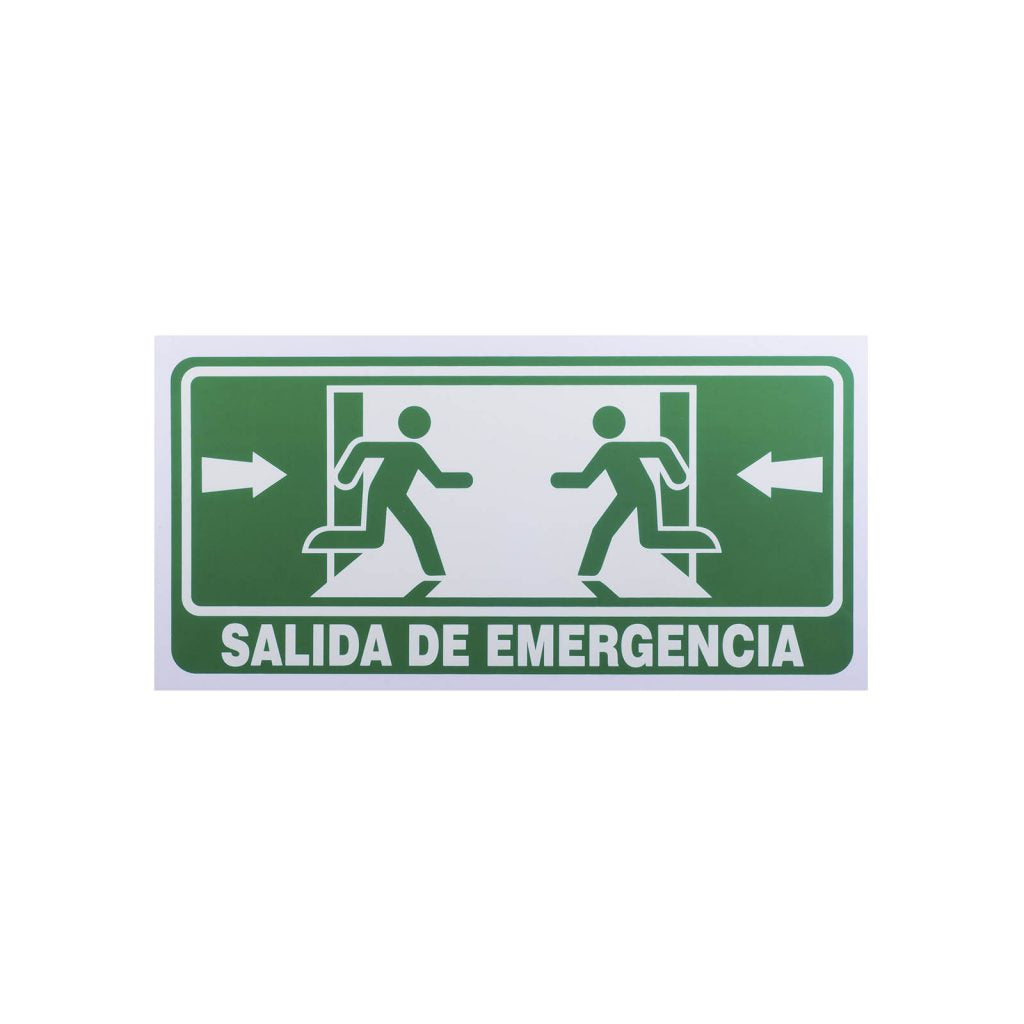 Señalamiento Fotoluminiscente Salida de Emergencia (20 x 40)