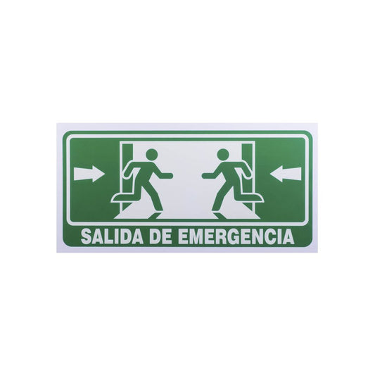 Señalamiento Fotoluminiscente Salida de Emergencia (20 x 40)