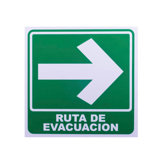 Señalamiento de Estireno Ruta de Evacuación Derecha (25 x 25)