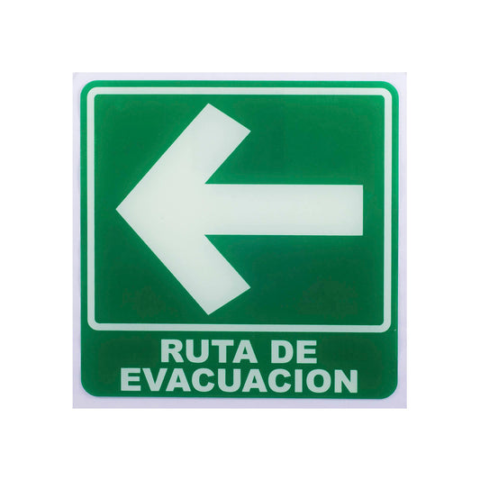 Señalamiento de Acrílico Ruta de Evacuación Izquierda