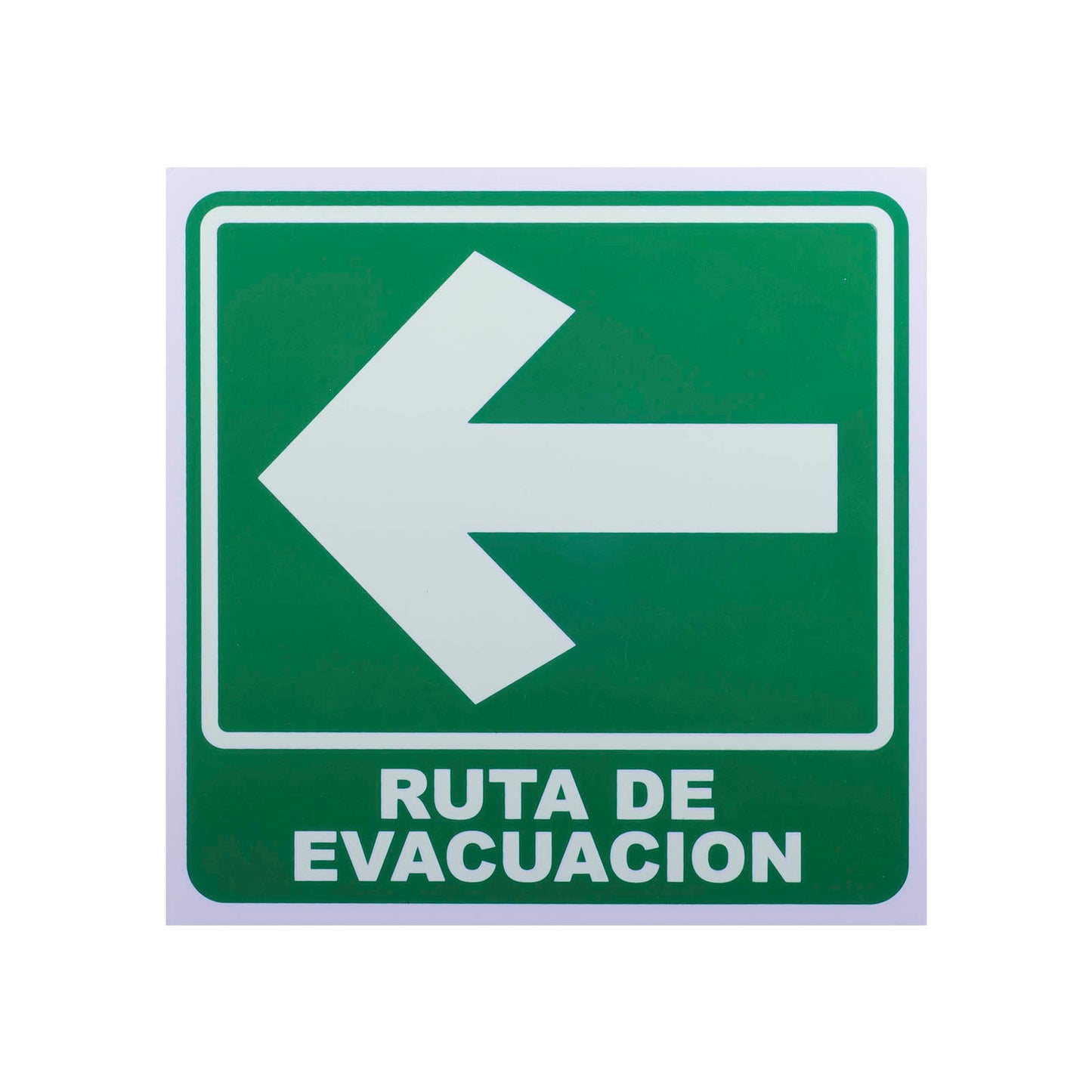 Señalamiento Ruta de Evacuación Fotoluminiscente Izquierdo (25x25)
