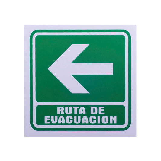 Señalamiento Ruta de Evacuación de Estireno Izquierdo (20x20)