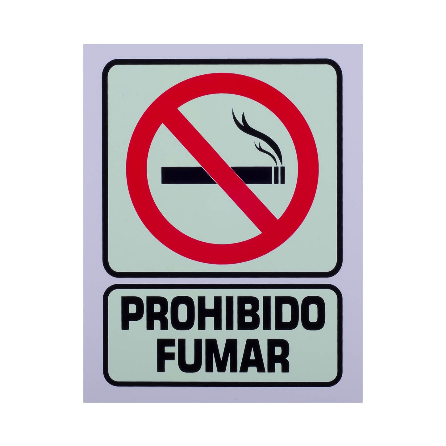 Señalamiento Fotoluminiscente Prohibido Fumar (20 x 25)