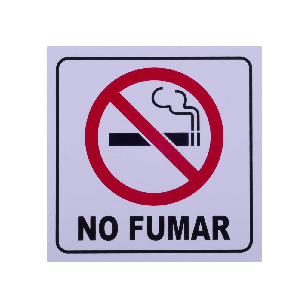 Señalamiento de Estireno No Fumar (20 x 20) – Safety Mart Mx