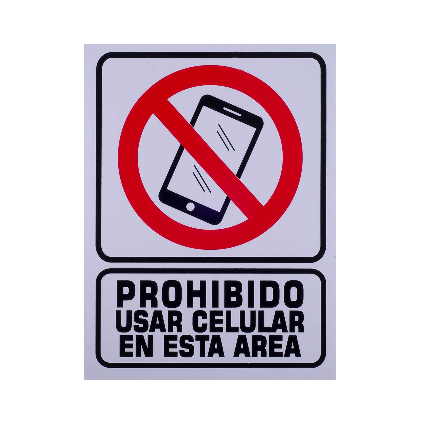 Señalamiento Estireno Prohibido Usar Celular (30 X 40)