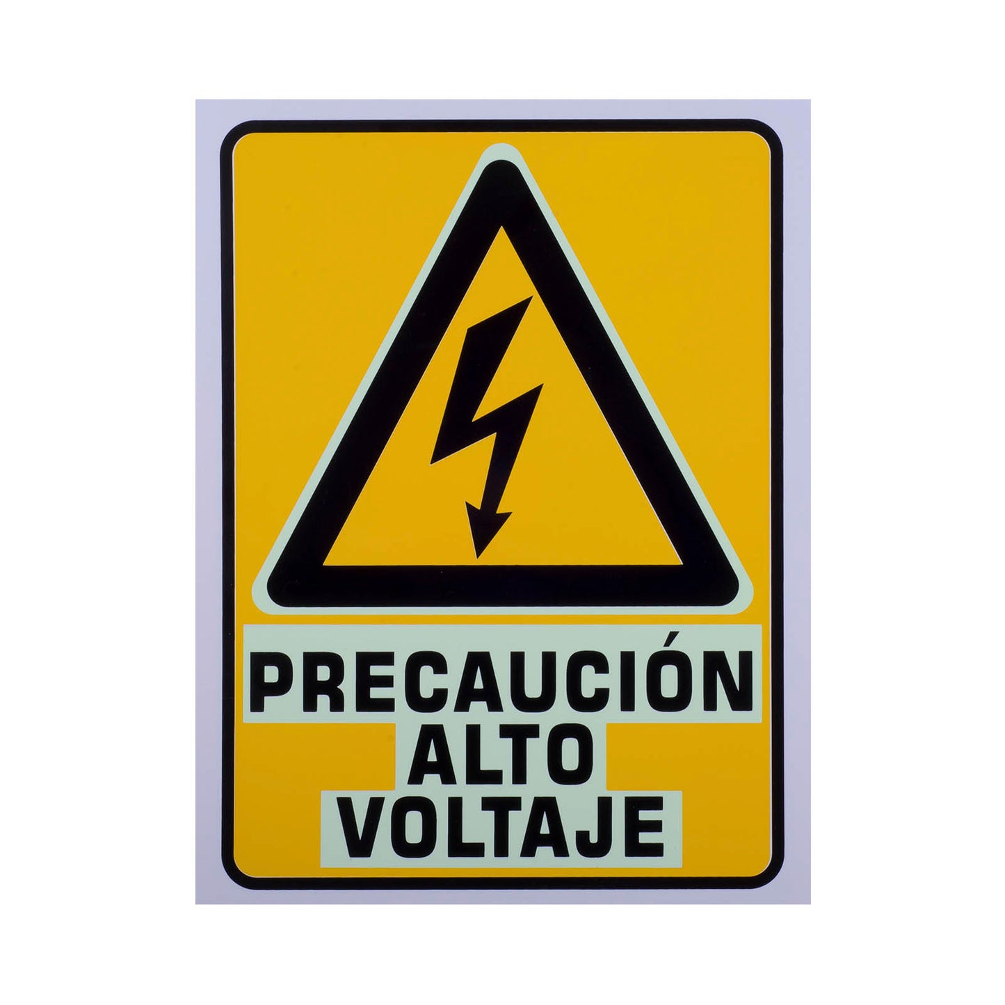 Señalamiento Fotoluminiscente Precaución Alto Voltaje (30 x 40)