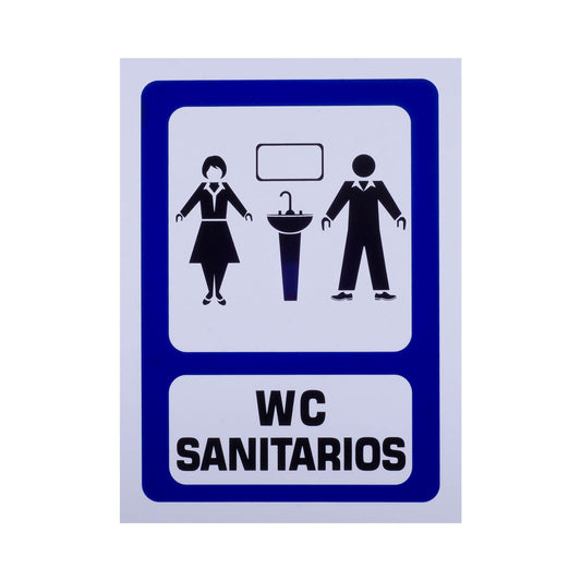 Señalamiento Estireno Sanitarios Mixtos (30 x 40)