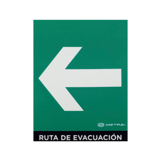 Señalamiento Fotoluminiscente Ruta de Evacuación Izquierda