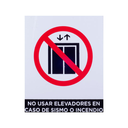 Señalamiento No Usar Elevador