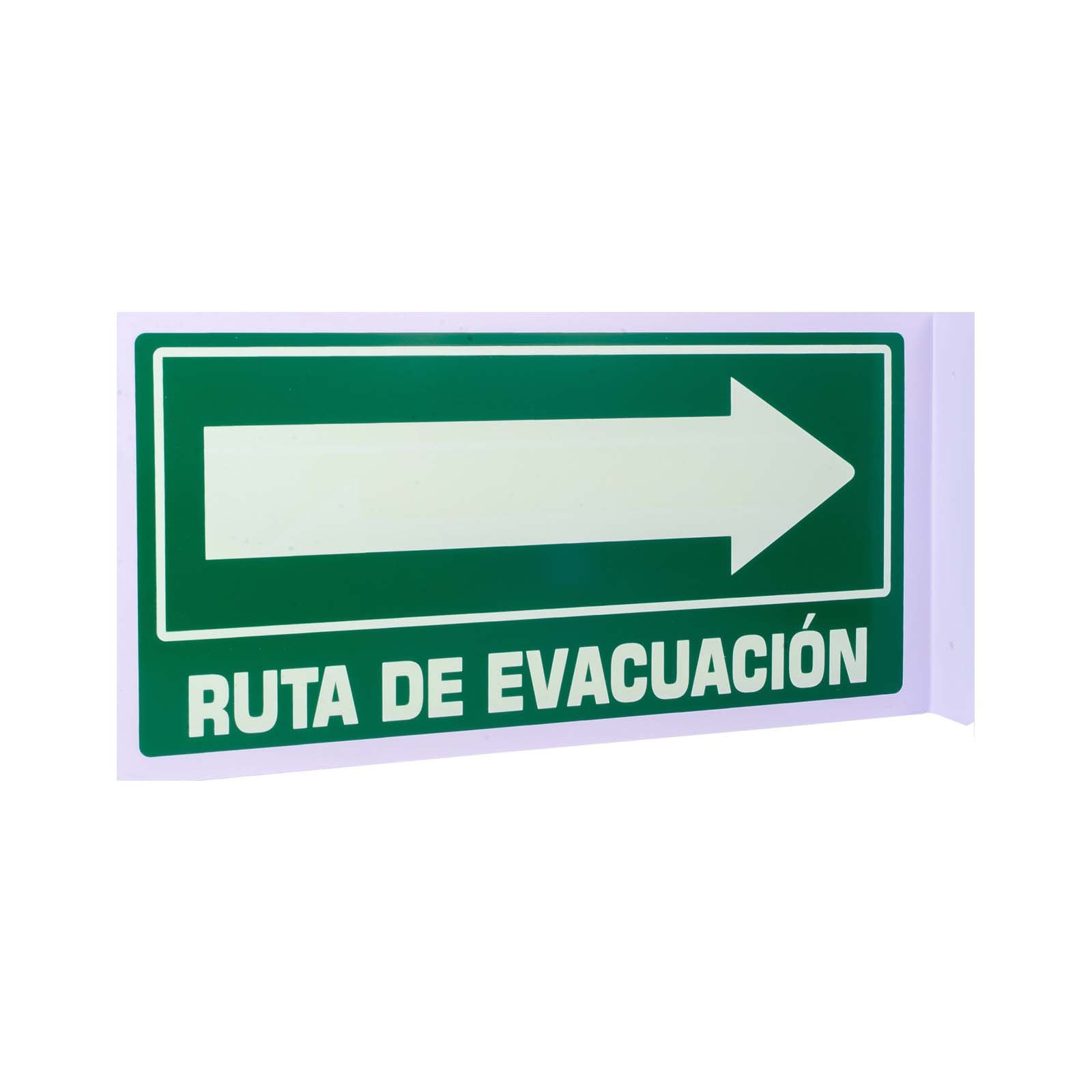 Señalamiento Ruta de Evacuación Derecho Tipo Bandera