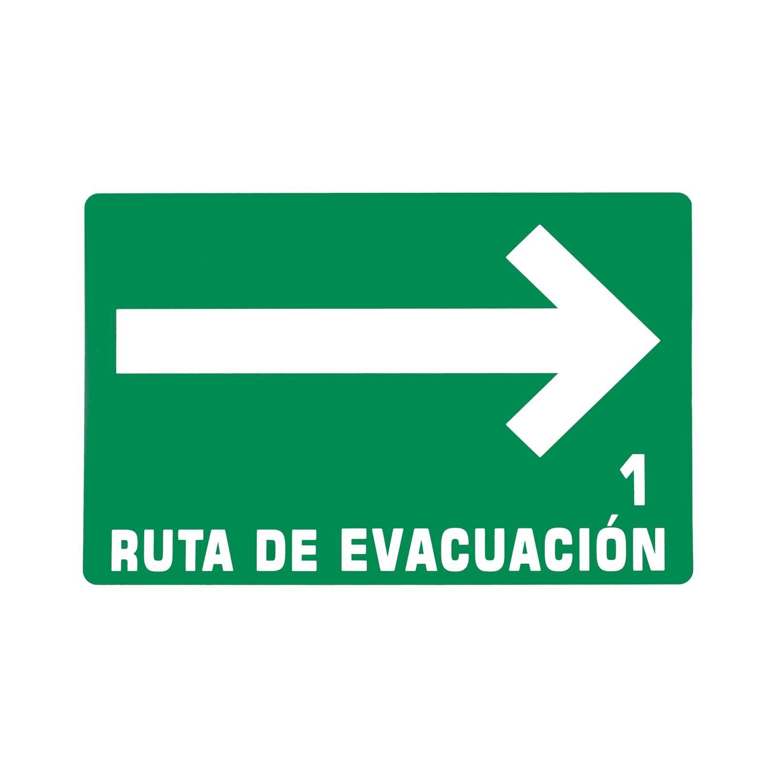 Señalamiento Ruta de Evacuación Derecha