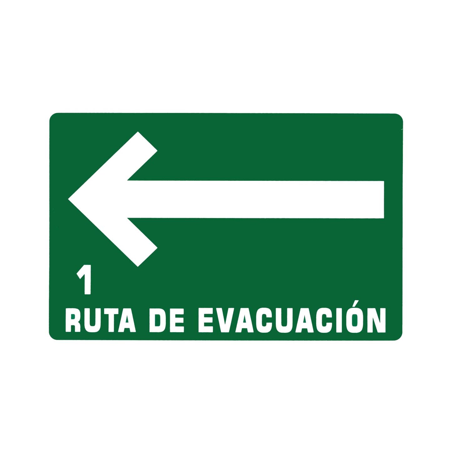 Señalamiento Pemex Ruta de Evacuación Izquierda