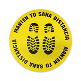 Etiqueta Adherible para Piso de Sana Distancia Safety Mart