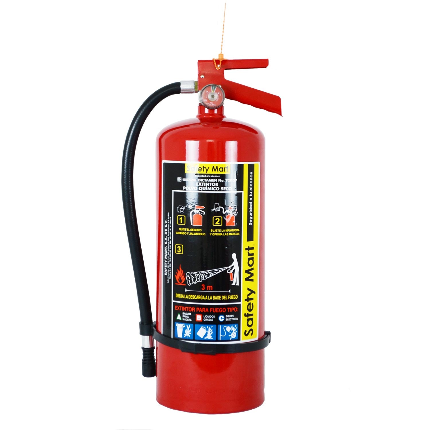 Extintor de PQS de 4.5Kg Cargado Safety Mart